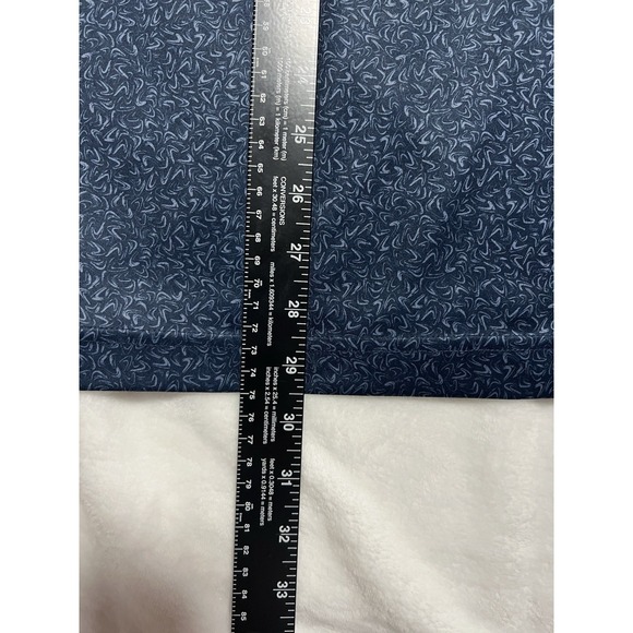 Greg Norman ML75 Play Dry Men's Polo Shirt Navy Blue Geometric Size L - Picture 5 of 10